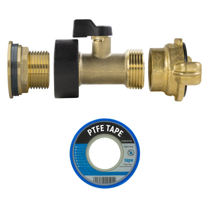 Water Butt Brass Kit 3/4" with Brass Valve + Geka - Best4Trade-Retail Tech Hose & Fittings