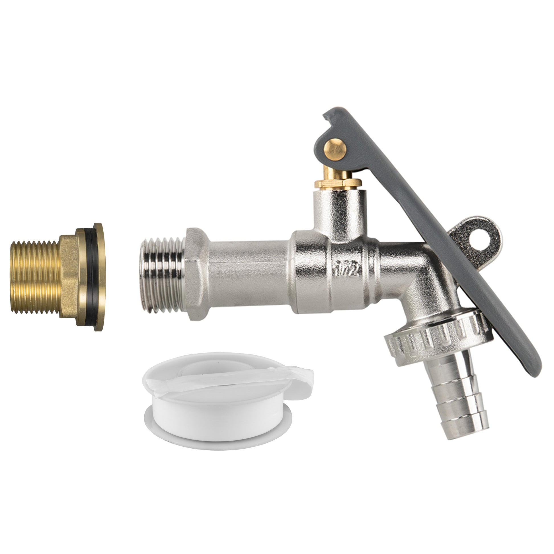 Water Butt Brass Kit 3/4" with Lever Tap Hose Barb and Lever Lock - Best4Trade-Retail Garden watering