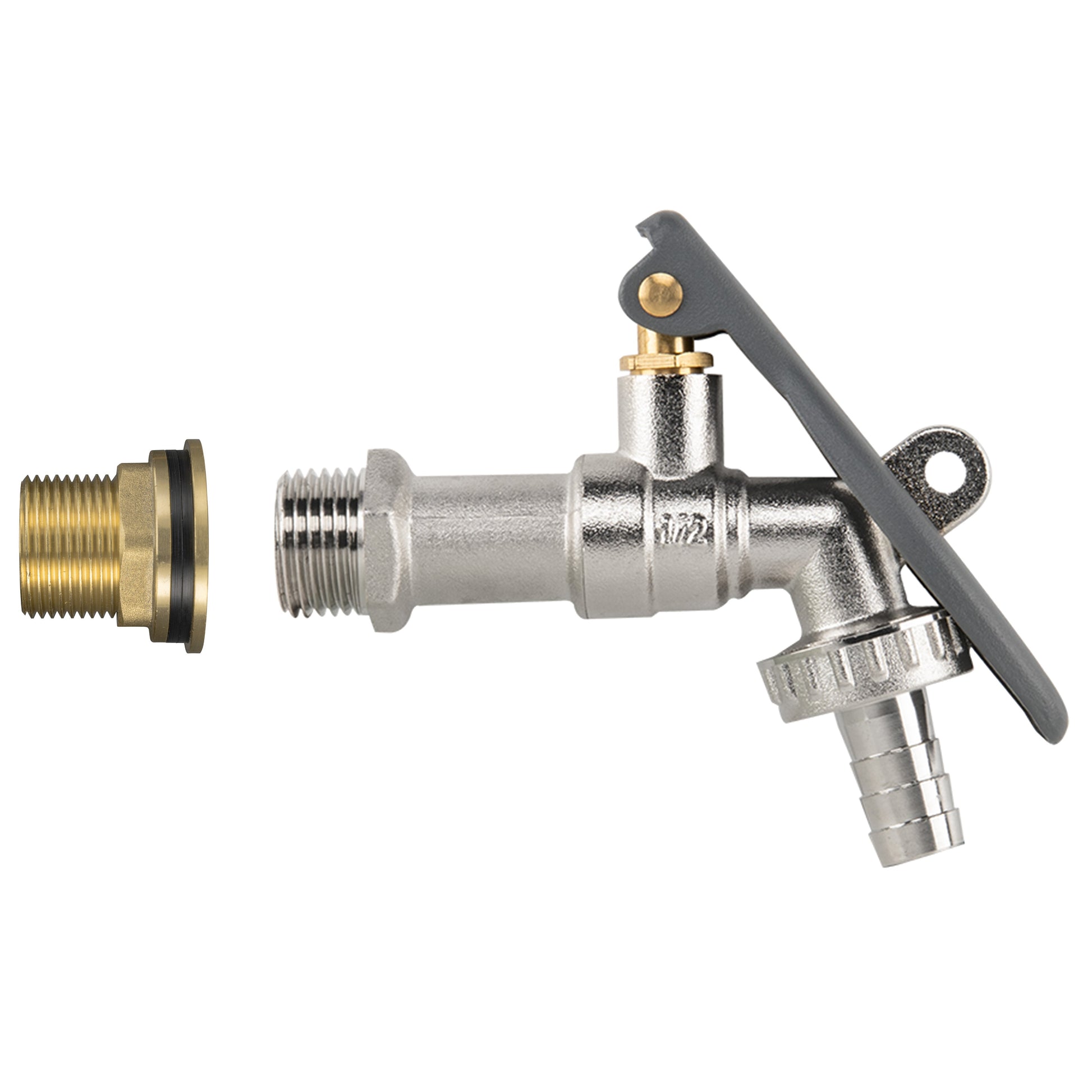 Water Butt Brass Kit 3/4" with Lever Tap Hose Barb and Lever Lock - Best4Trade-Retail Garden watering