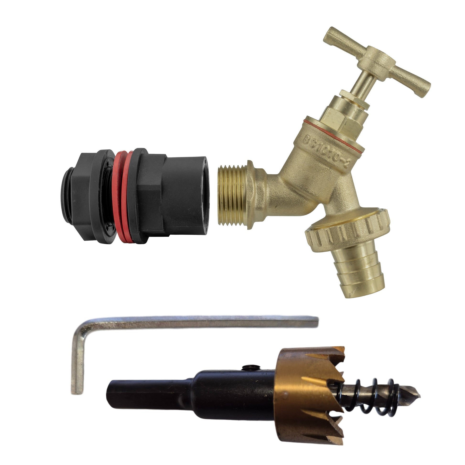 Water Butts Kit 1/2" with Brass Tap and Drill Bit - Best4Trade-Retail Tech Hose & Fittings