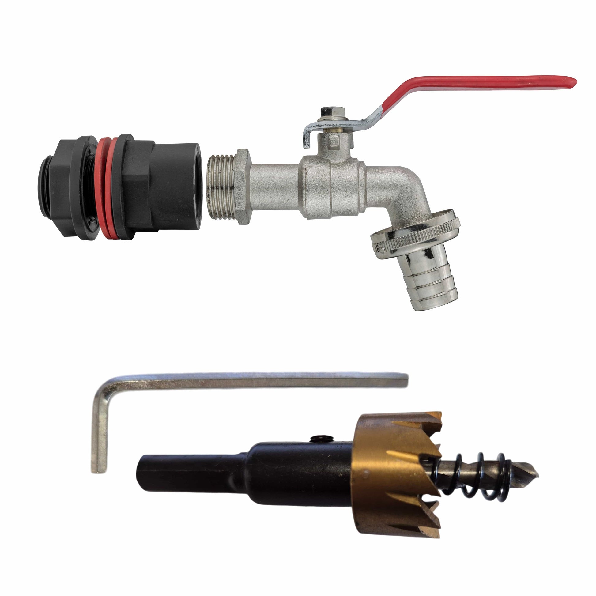 Water Butts Kit 1/2" With Lever Tap and Drill Bit - Best4Trade-Retail Tech Hose & Fittings