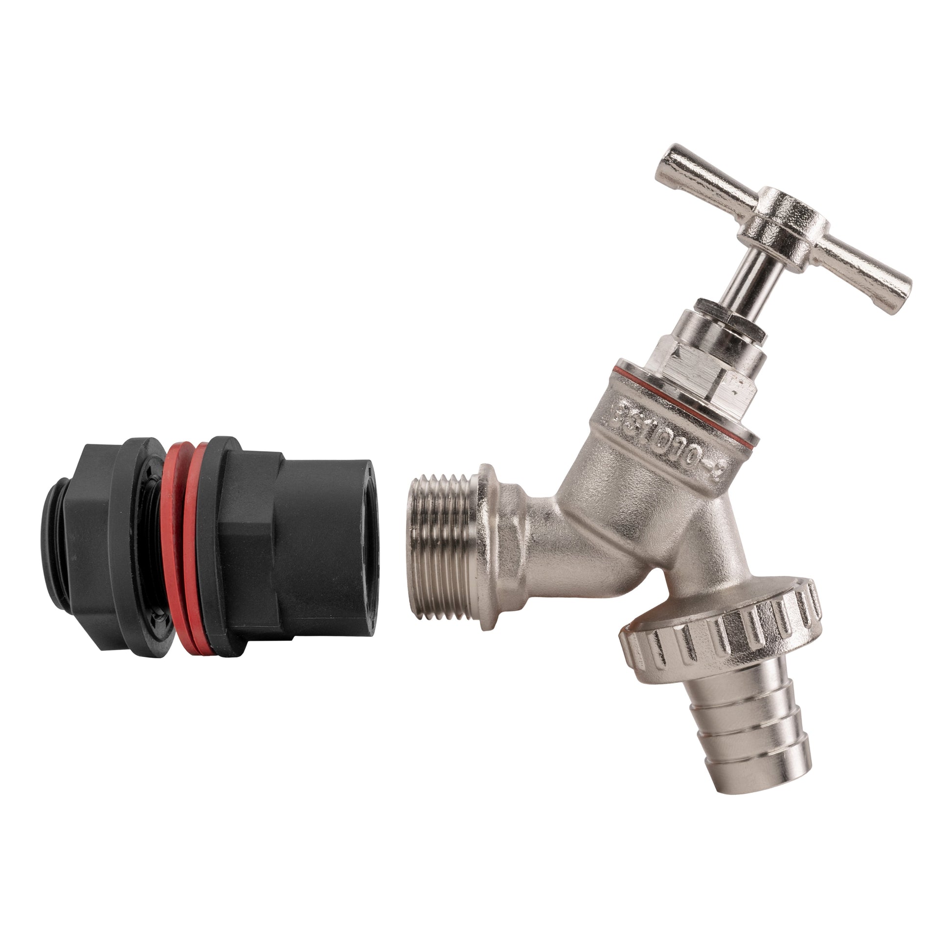 Water Butt Kit 1/2" with Nickel Plated Barbed Tap - Best4Trade-Retail Tech Hose & Fittings