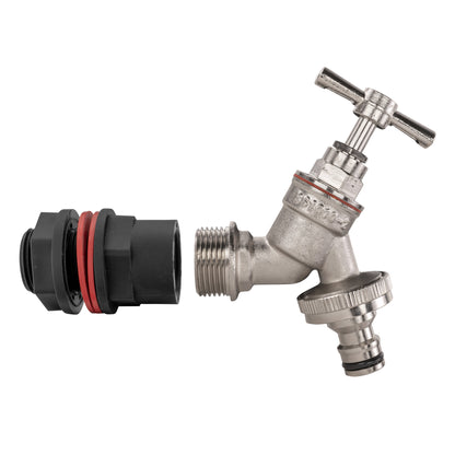 Water Butt Kit 1/2" with Nickel Plated Quick Connect Tap and Drill Bit - Best4Trade-Retail Tech Hose & Fittings