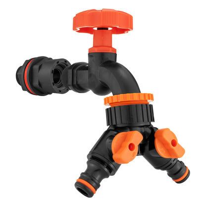 Water Butt Kit 1/2" with Black Dial Tap + Two-Way Splitter and Drill Bit - Best4Trade-Retail Tech Hose & Fittings