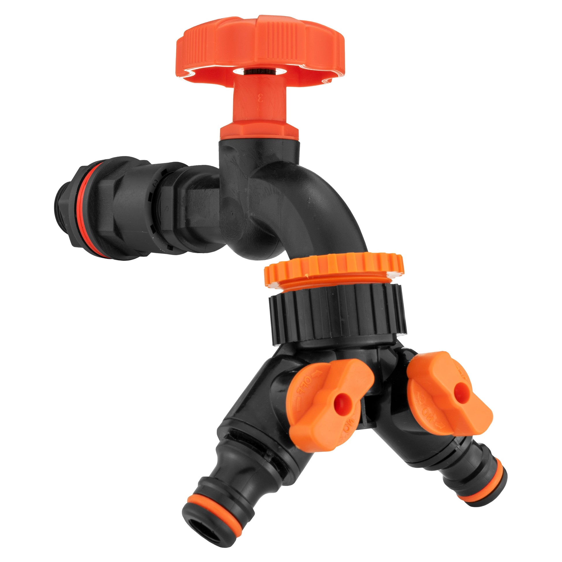 Water Butt Kit 1/2" with Black Dial Tap + Two-Way Splitter - Best4Trade-Retail Tech Hose & Fittings