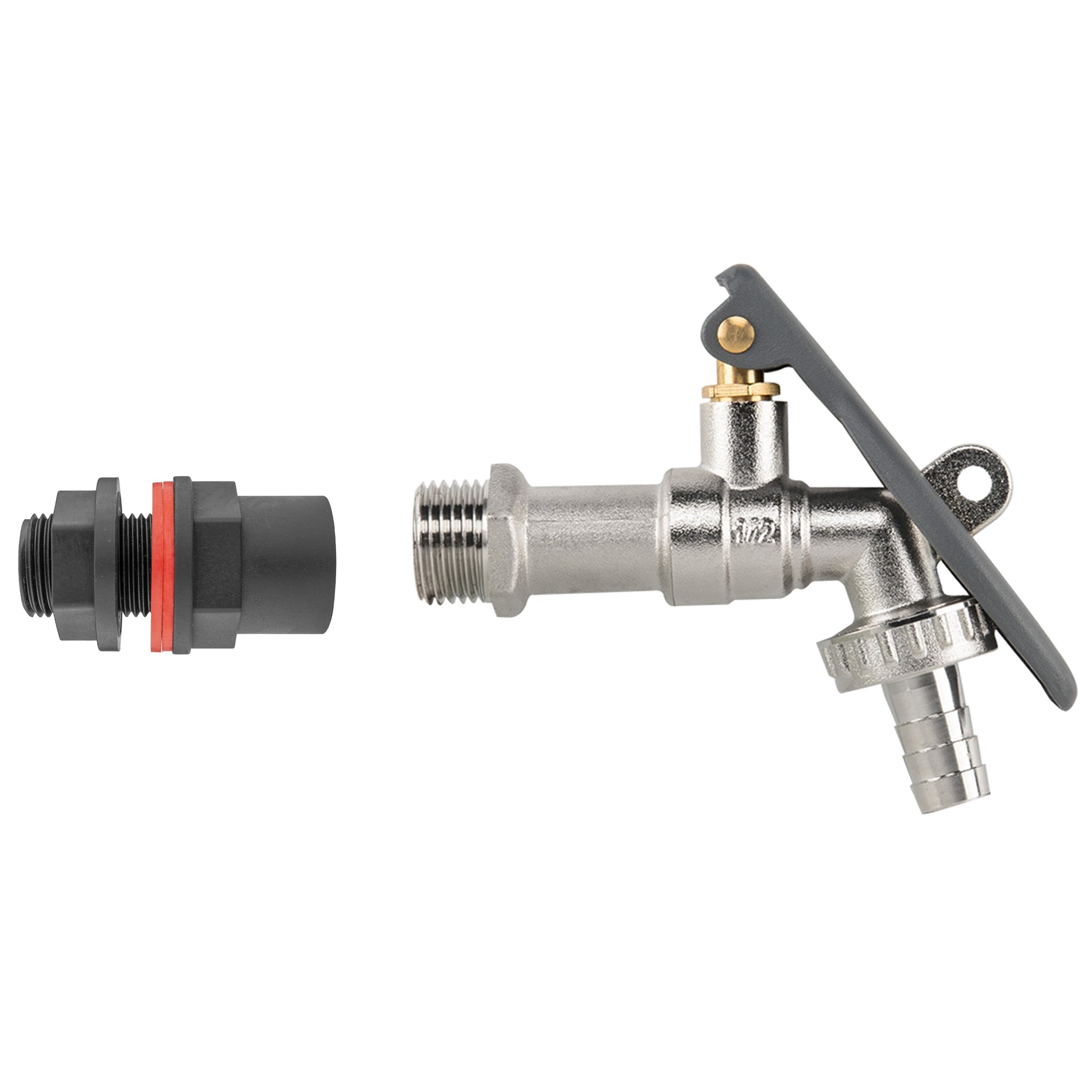 Water Butt Kit 1/2" with Lever Tap Hose Barb and Lever Lock - Best4Trade-Retail Garden watering
