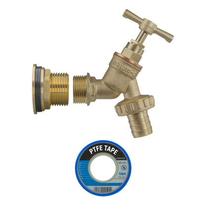 Water Butt Brass Kit 1" with Brass Barbed Tap - Best4Trade-Retail Tech Hose & Fittings