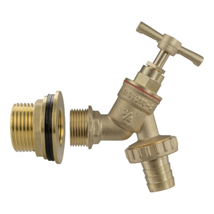 Water Butt Brass Kit 1" with Brass Barbed Tap and Drill Bit - Best4Trade-Retail Tech Hose & Fittings