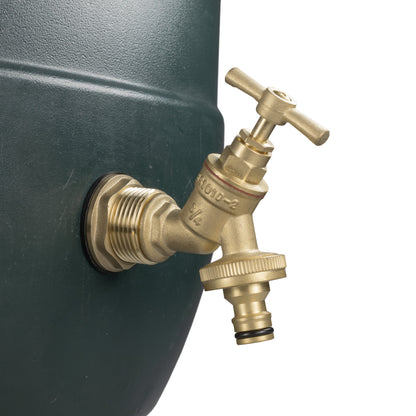 Water Butt Brass Kit 1" with Brass Quick Connect Tap and Drill Bit - Best4Trade-Retail Tech Hose & Fittings
