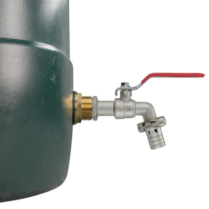 Water Butt Brass Kit 1" with Barbed Lever Tap and Drill Bit - Best4Trade-Retail Tech Hose & Fittings