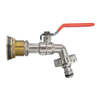 Water Butt Brass Kit 1" with Quick Connect Lever Tap - Best4Trade-Retail Tech Hose & Fittings