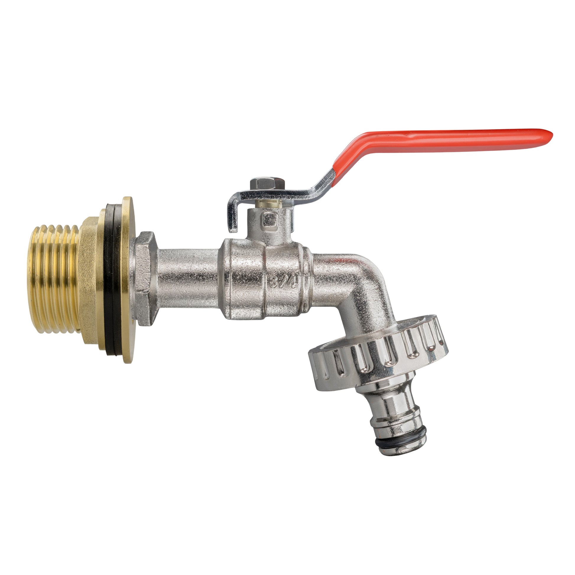 Water Butt Brass Kit 1" with Quick Connect Lever Tap and Drill Bit - Best4Trade-Retail Tech Hose & Fittings