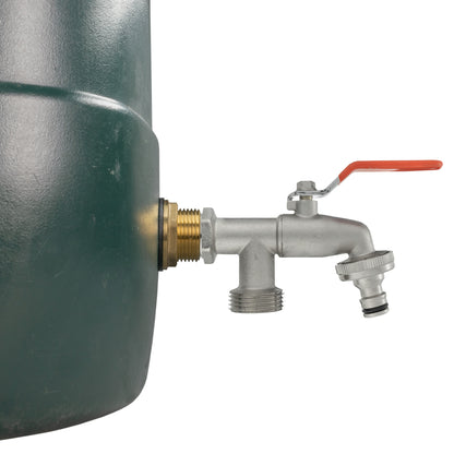 Water Butt Brass Kit 1" with Double Tap and Drill Bit - Best4Trade-Retail Tech Hose & Fittings