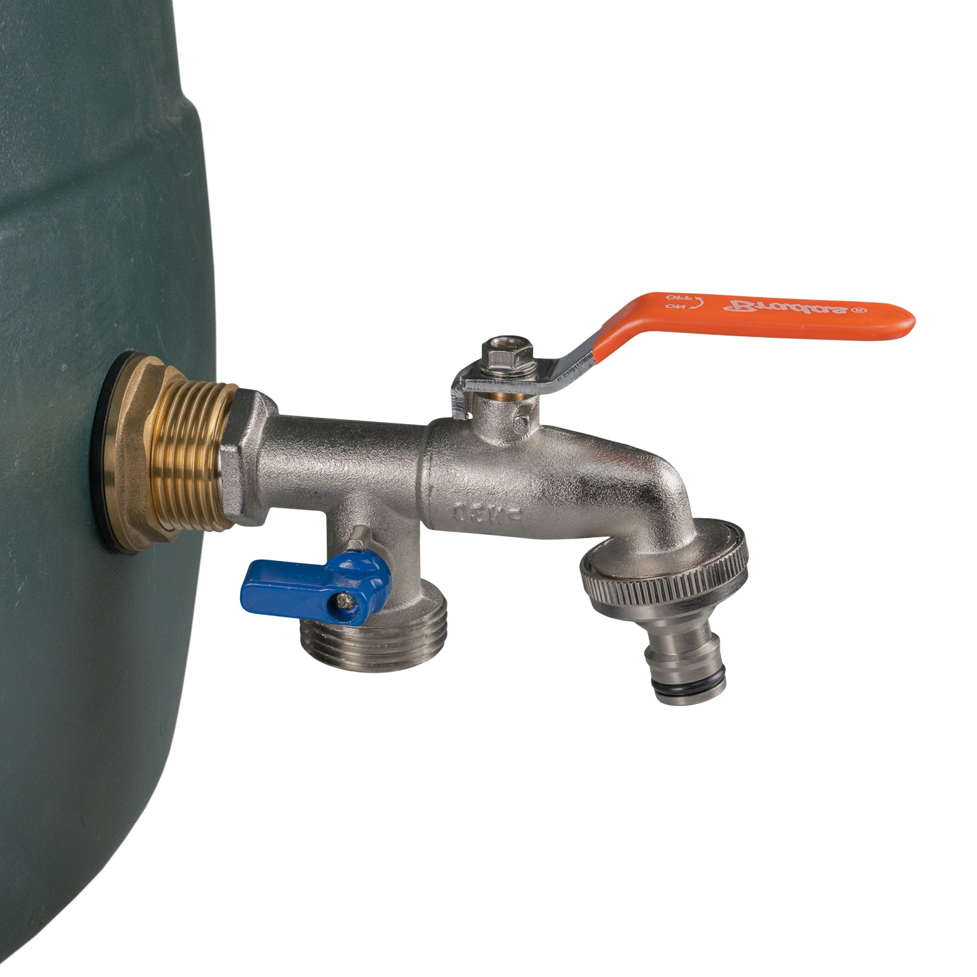 Water Butt Brass Kit 1" with Double Tap and Drill Bit - Best4Trade-Retail Tech Hose & Fittings