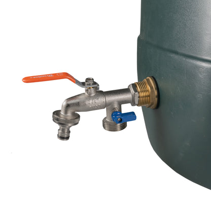 Water Butt Brass Kit 1" with Double Tap - Best4Trade-Retail Tech Hose & Fittings