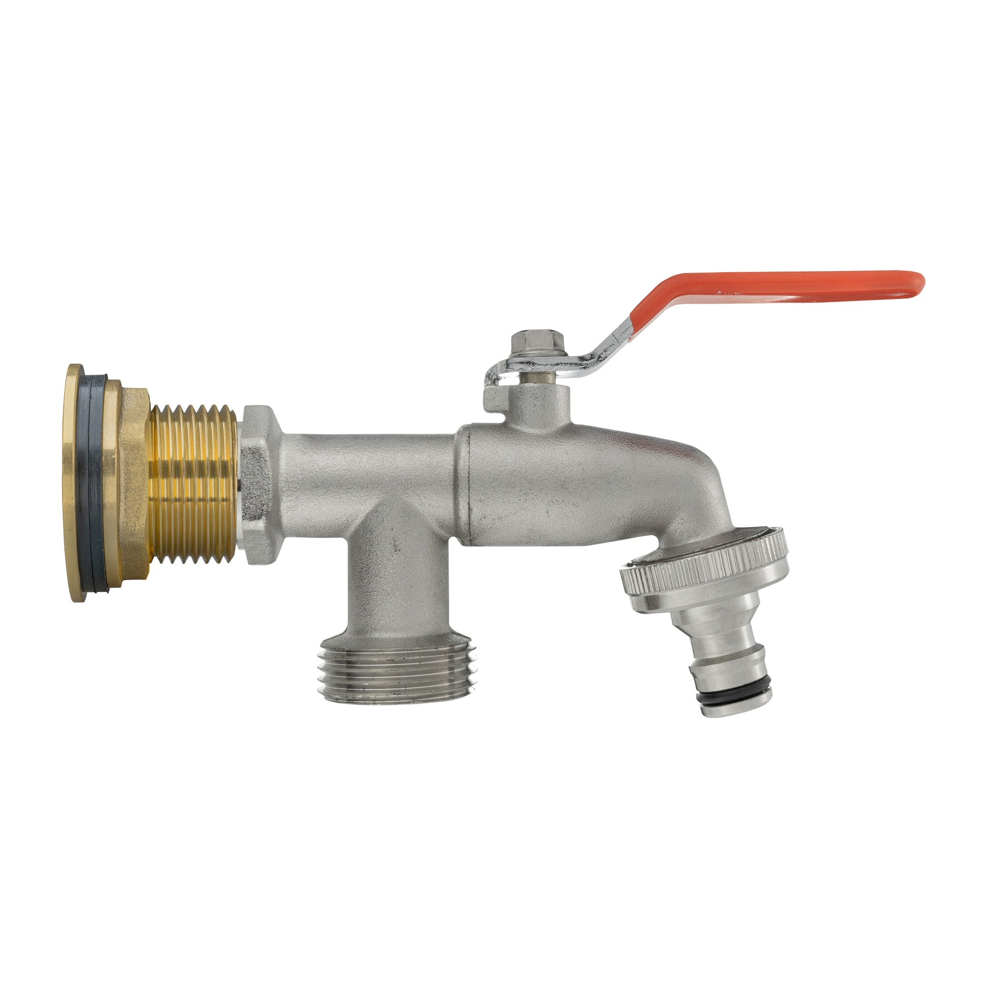 Water Butt Brass Kit 1" with Double Tap and Drill Bit - Best4Trade-Retail Tech Hose & Fittings
