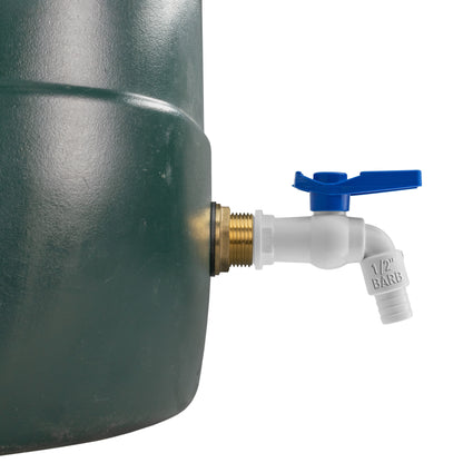 Water Butt Brass Kit 1" with White PVC Tap - Best4Trade-Retail Tech Hose & Fittings