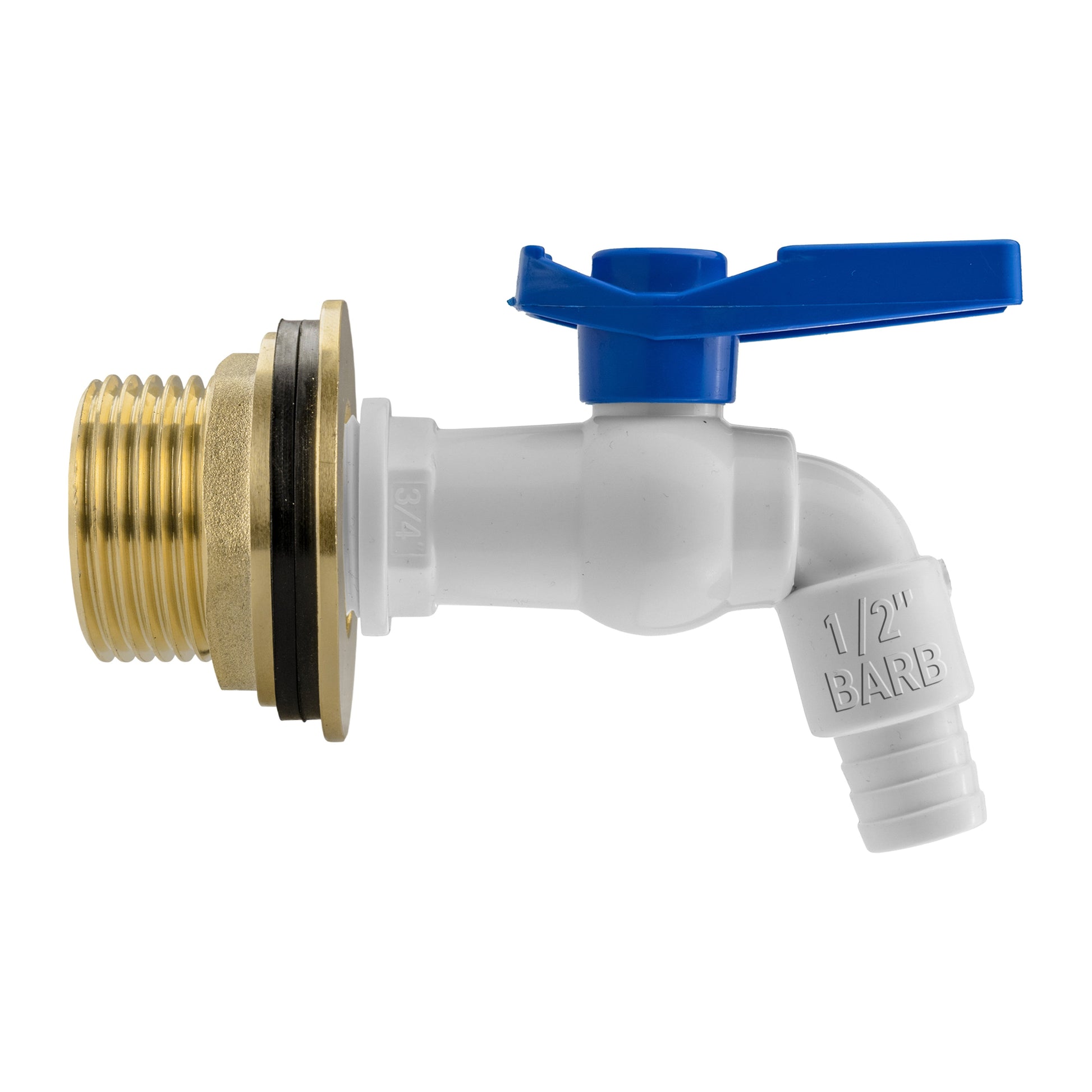 Water Butt Brass Kit 1" with White PVC Tap and Drill Bit - Best4Trade-Retail Tech Hose & Fittings