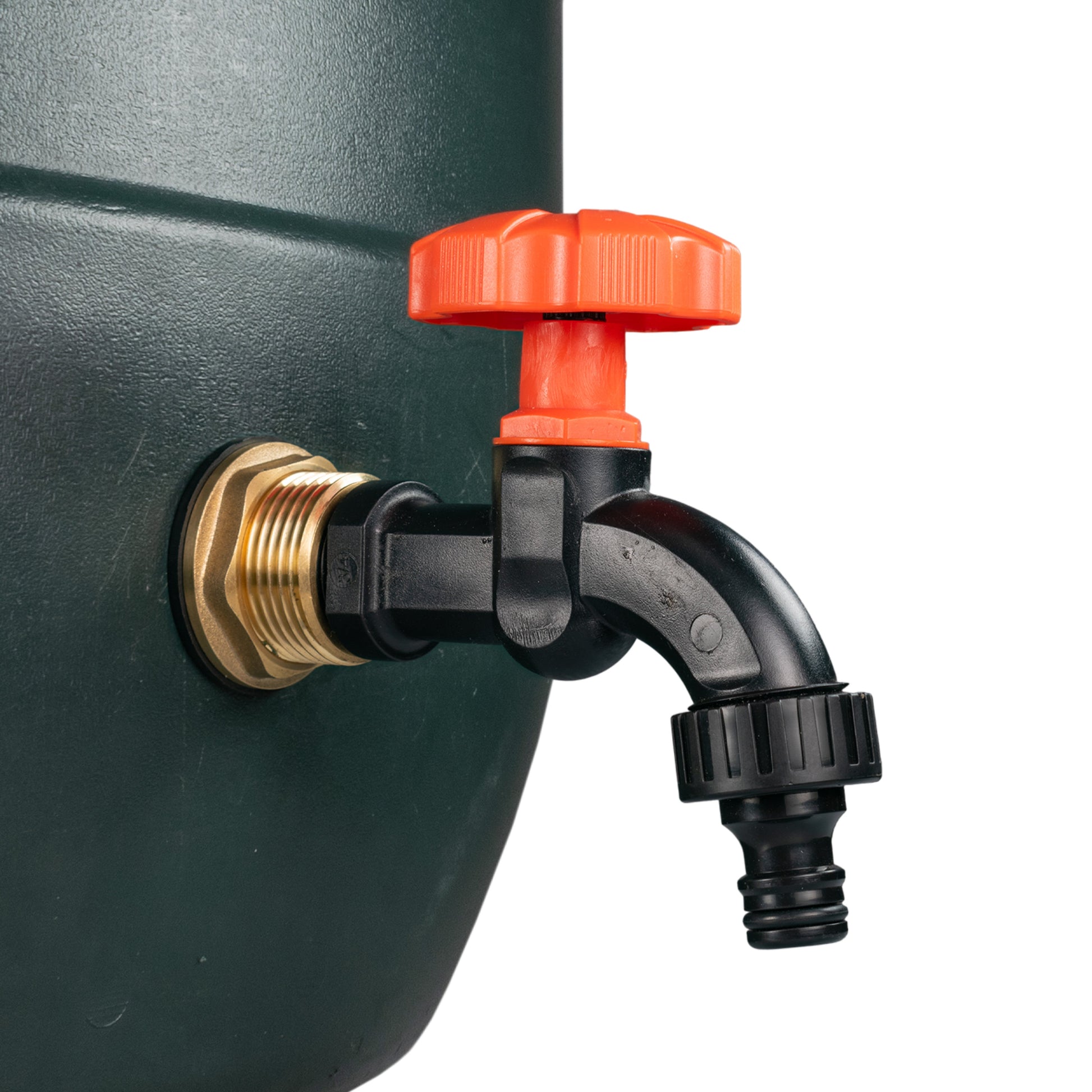 Water Butt Brass Kit 1" with Black Dial Tap and Drill Bit - Best4Trade-Retail Tech Hose & Fittings