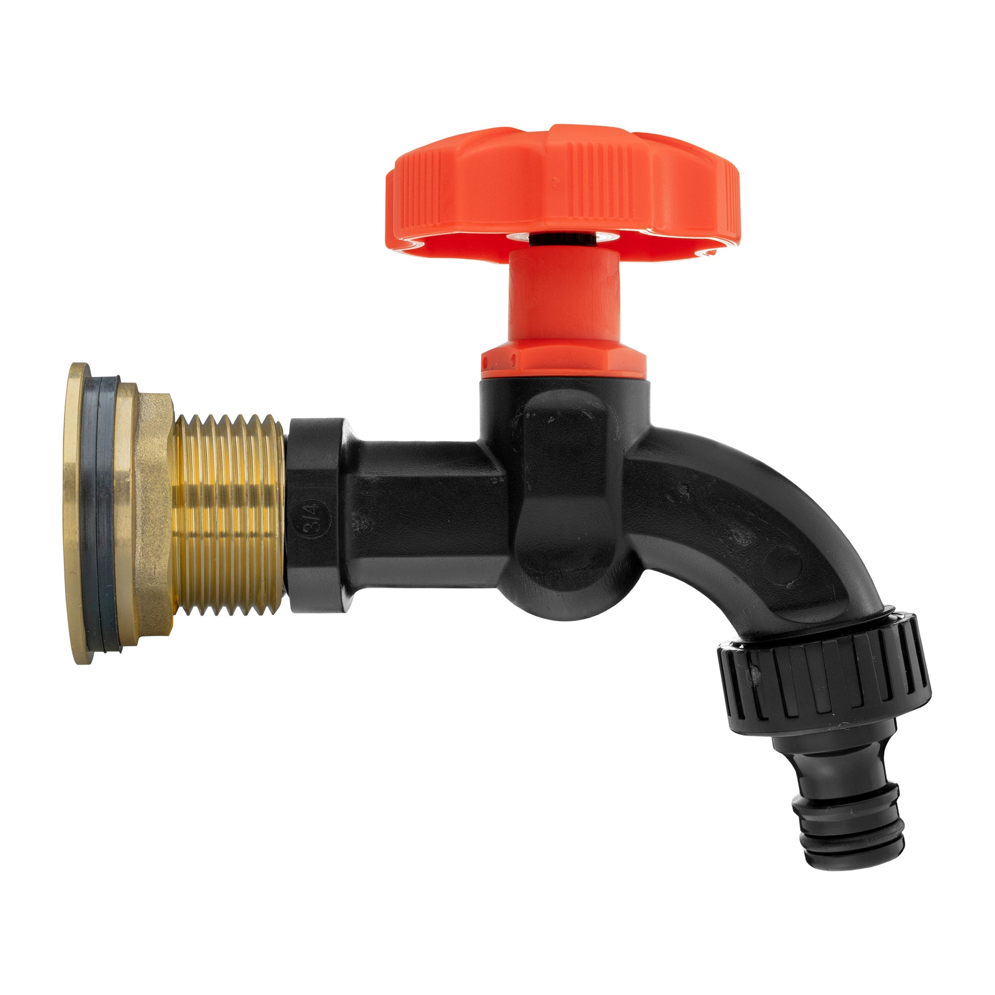 Water Butt Brass Kit 1" with Black Dial Tap and Drill Bit - Best4Trade-Retail Tech Hose & Fittings