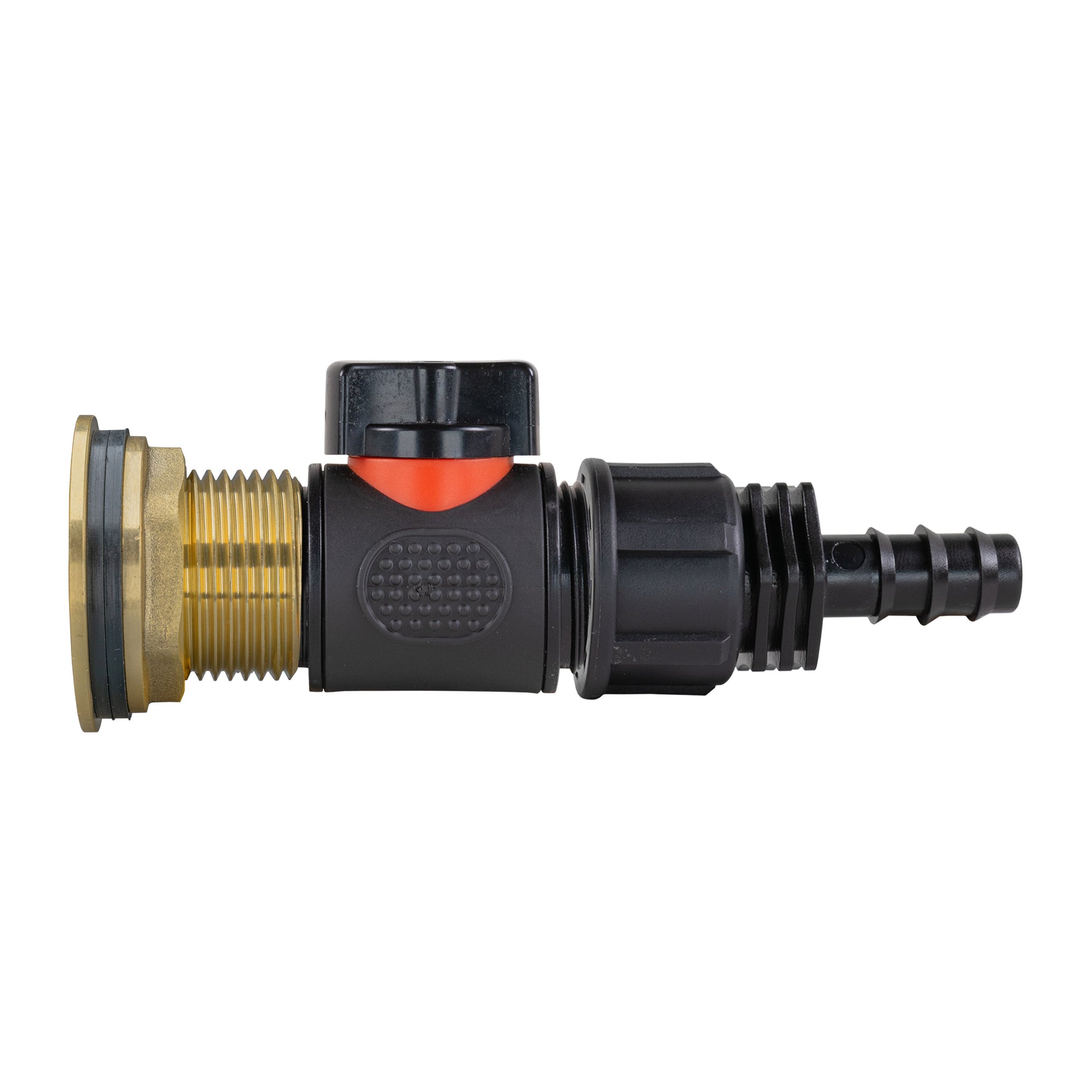 Water Butt Brass Kit 1" with In-Line Valve + 16mm Barb and Drill Bit - Best4Trade-Retail Tech Hose & Fittings