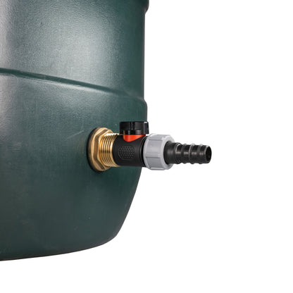 Water Butt Brass Kit 1" with In-Line Valve + 20mm Barb and Drill Bit - Best4Trade-Retail Tech Hose & Fittings