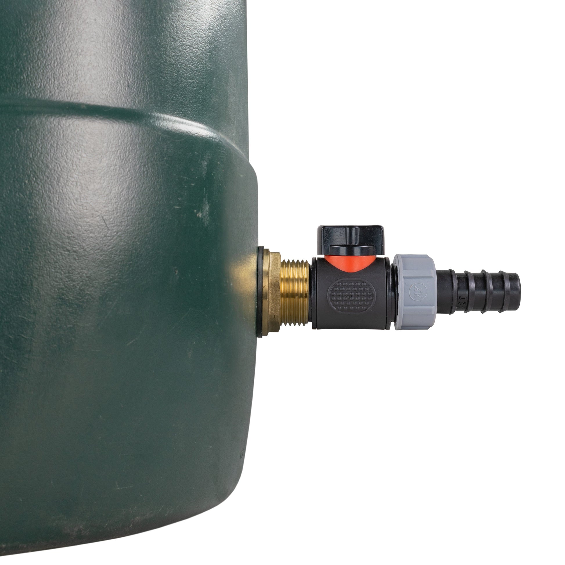 Water Butt Brass Kit 1" with In-Line Valve + 20mm Barb and Drill Bit - Best4Trade-Retail Tech Hose & Fittings