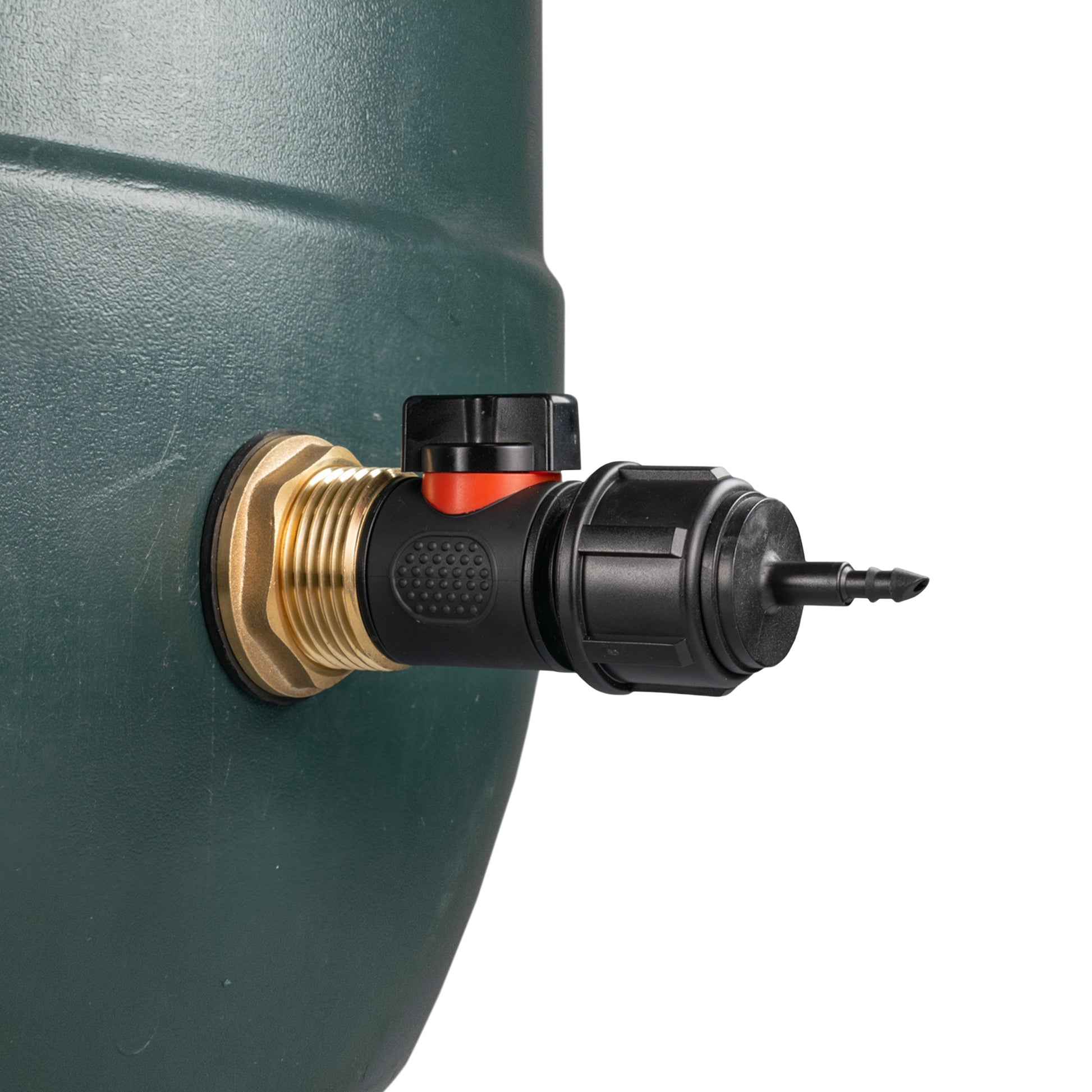Water Butt Brass Kit 1" with In-Line Valve + 4mm Barb and Drill Bit - Best4Trade-Retail Tech Hose & Fittings