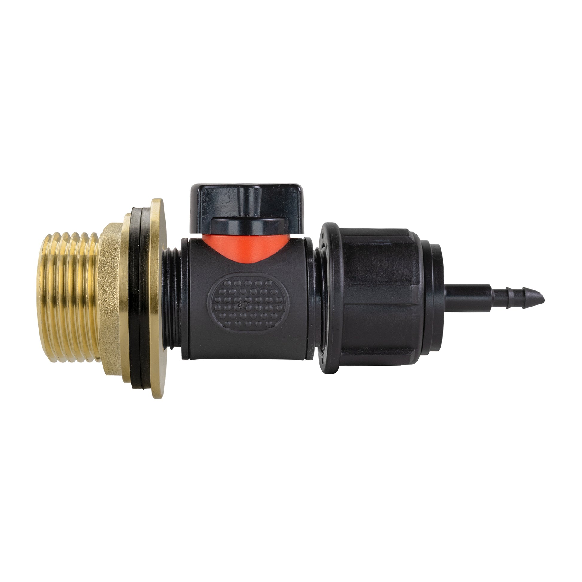 Water Butt Brass Kit 1" with In-Line Valve + 4mm Barb - Best4Trade-Retail Tech Hose & Fittings