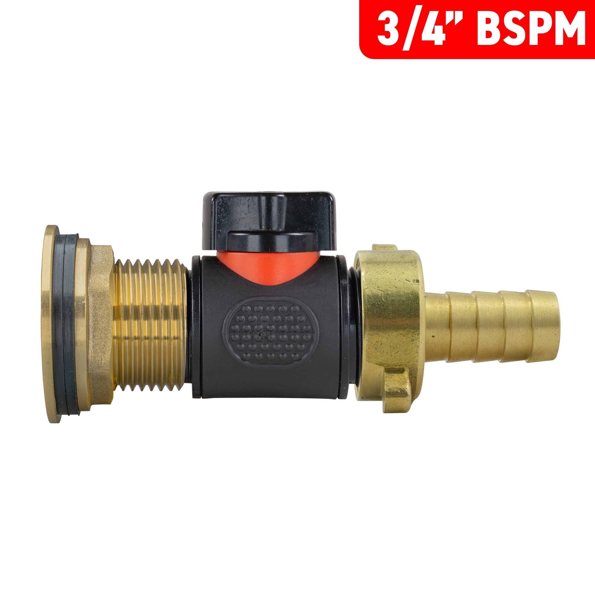 Water Butt Brass Kit 1" with In-Line Valve + 1/2" Brass Barb - Best4Trade-Retail Tech Hose & Fittings