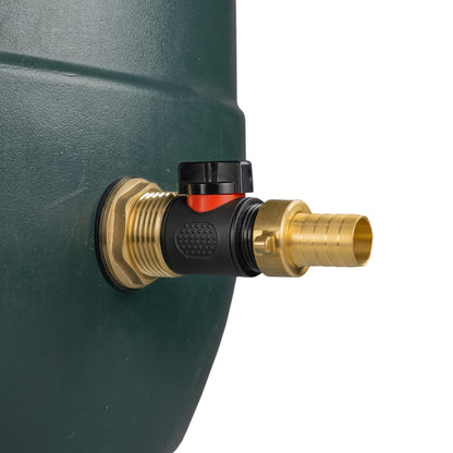 Water Butt Brass Kit 1" with In-Line Valve + 3/4" Brass Barb - Best4Trade-Retail Tech Hose & Fittings