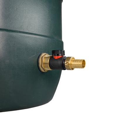 Water Butt Brass Kit 1" with In-Line Valve + 3/4" Brass Barb - Best4Trade-Retail Tech Hose & Fittings