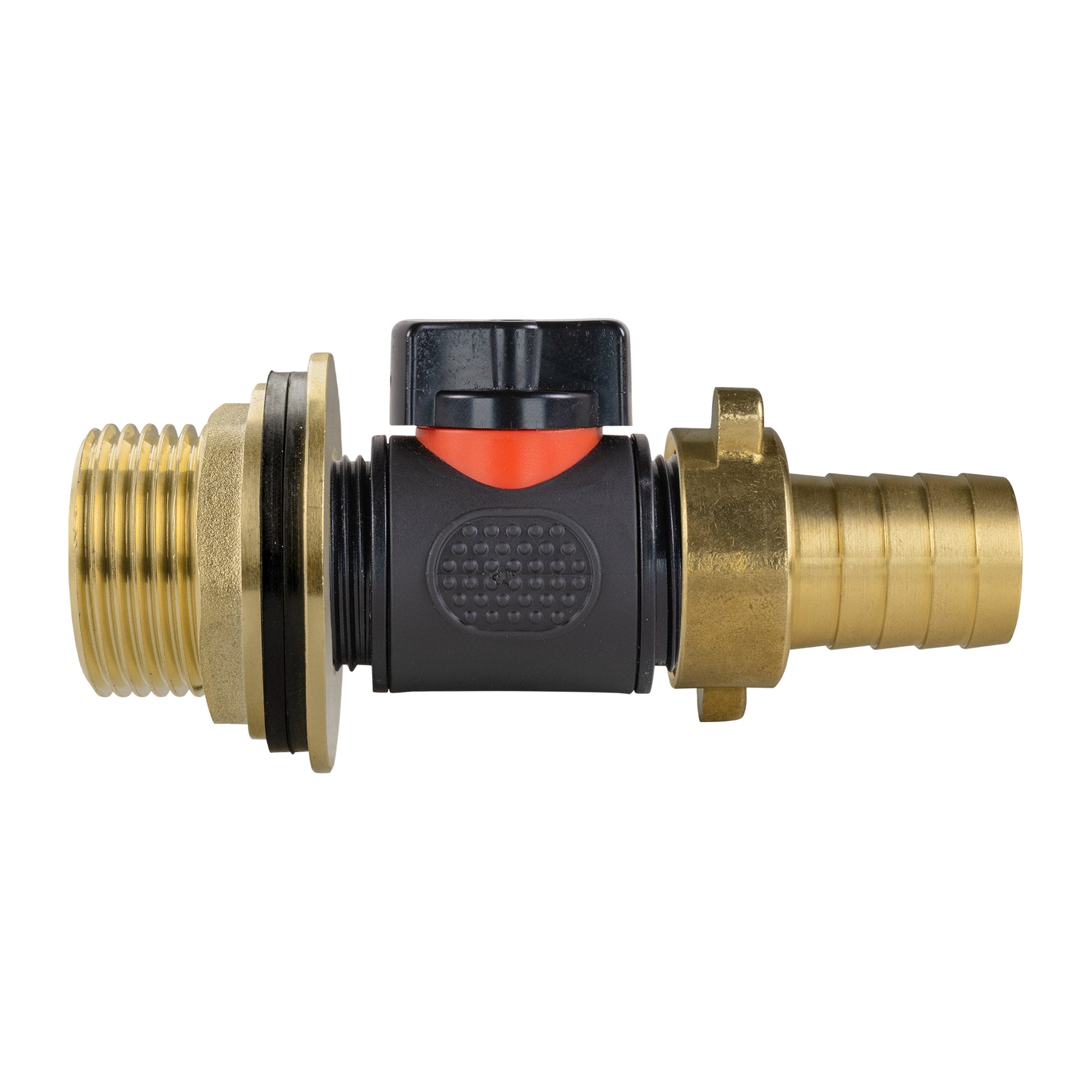 Water Butt Brass Kit 1" with In-Line Valve + 3/4" Brass Barb - Best4Trade-Retail Tech Hose & Fittings