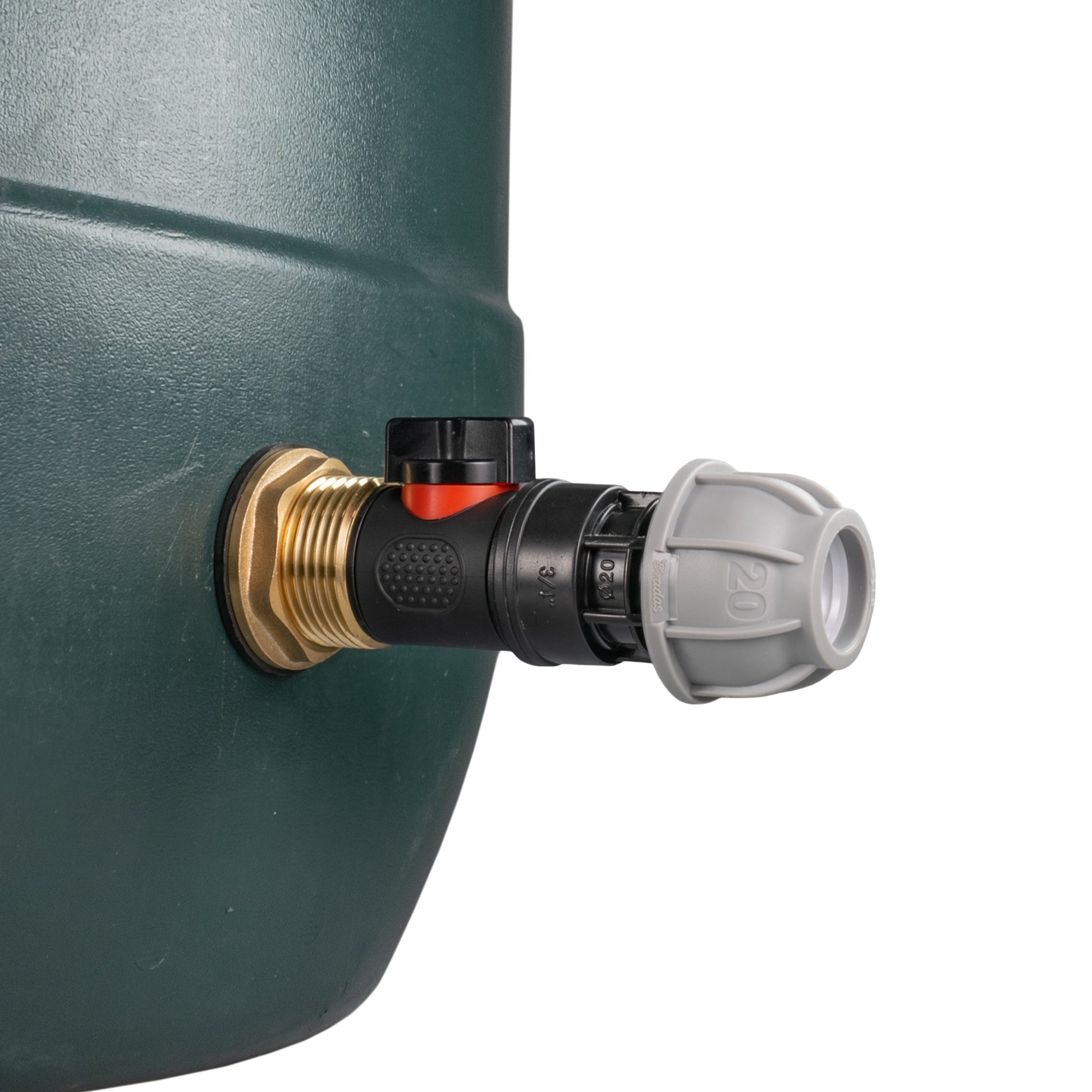 Water Butt Brass Kit 1" with In-Line Valve + 20mm MDPE - Best4Trade-Retail Tech Hose & Fittings