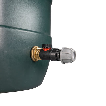 Water Butt Brass Kit 1" with In-Line Valve + 20mm MDPE and Drill Bit - Best4Trade-Retail Tech Hose & Fittings