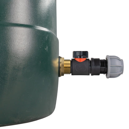 Water Butt Brass Kit 1" with In-Line Valve + 20mm MDPE and Drill Bit - Best4Trade-Retail Tech Hose & Fittings