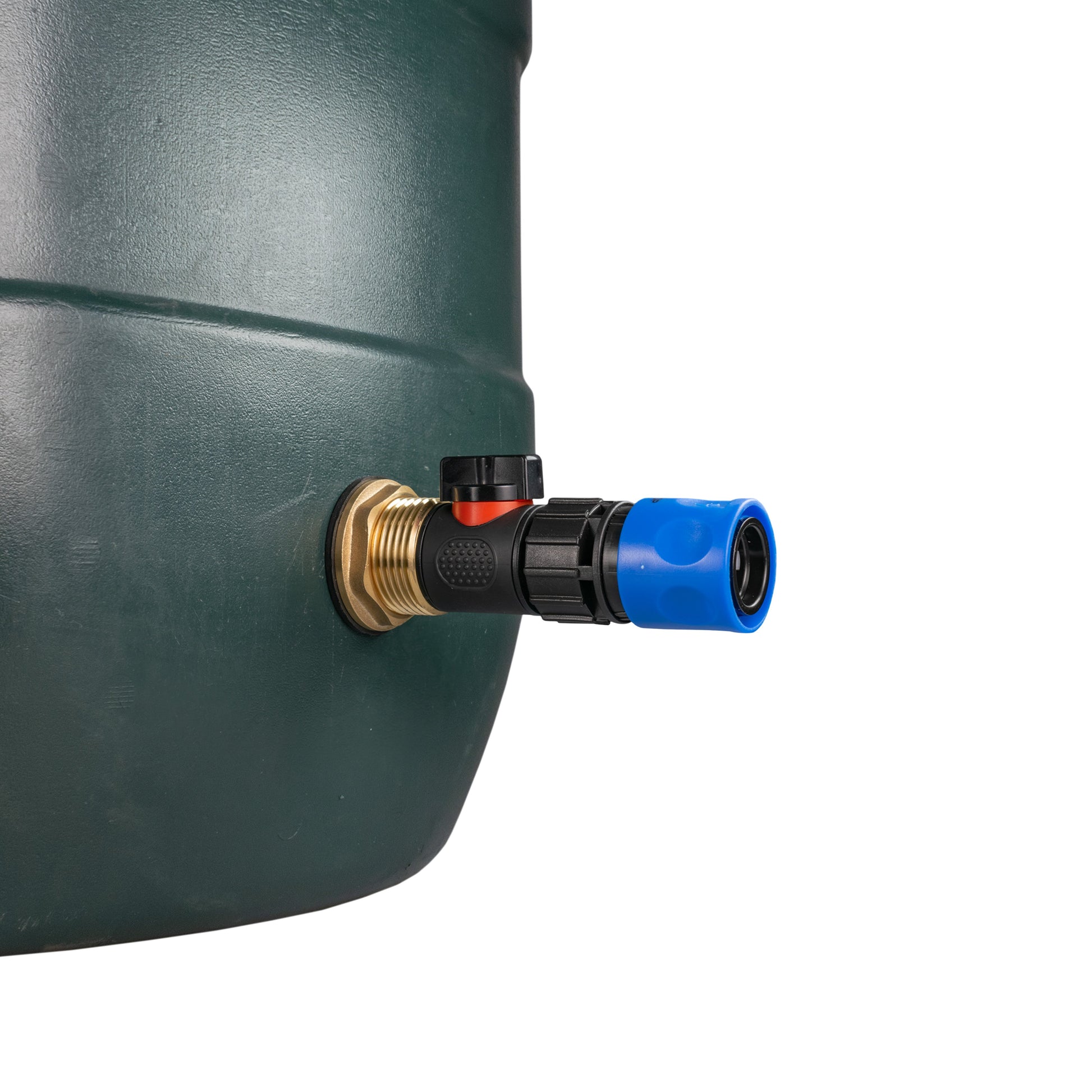 Water Butt Brass Kit 1" with In-Line Valve + Female Quick Connector Blue - Best4Trade-Retail Tech Hose & Fittings