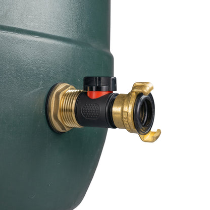 Water Butt Brass Kit 1" with In-Line Valve + Geka - Best4Trade-Retail Tech Hose & Fittings