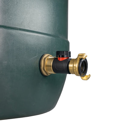 Water Butt Brass Kit 1" with In-Line Valve + Geka - Best4Trade-Retail Tech Hose & Fittings
