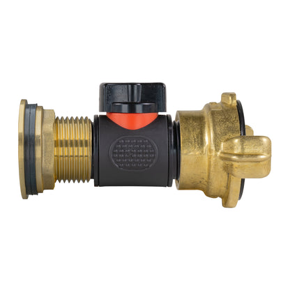 Water Butt Brass Kit 1" with In-Line Valve + Geka and Drill Bit - Best4Trade-Retail Tech Hose & Fittings
