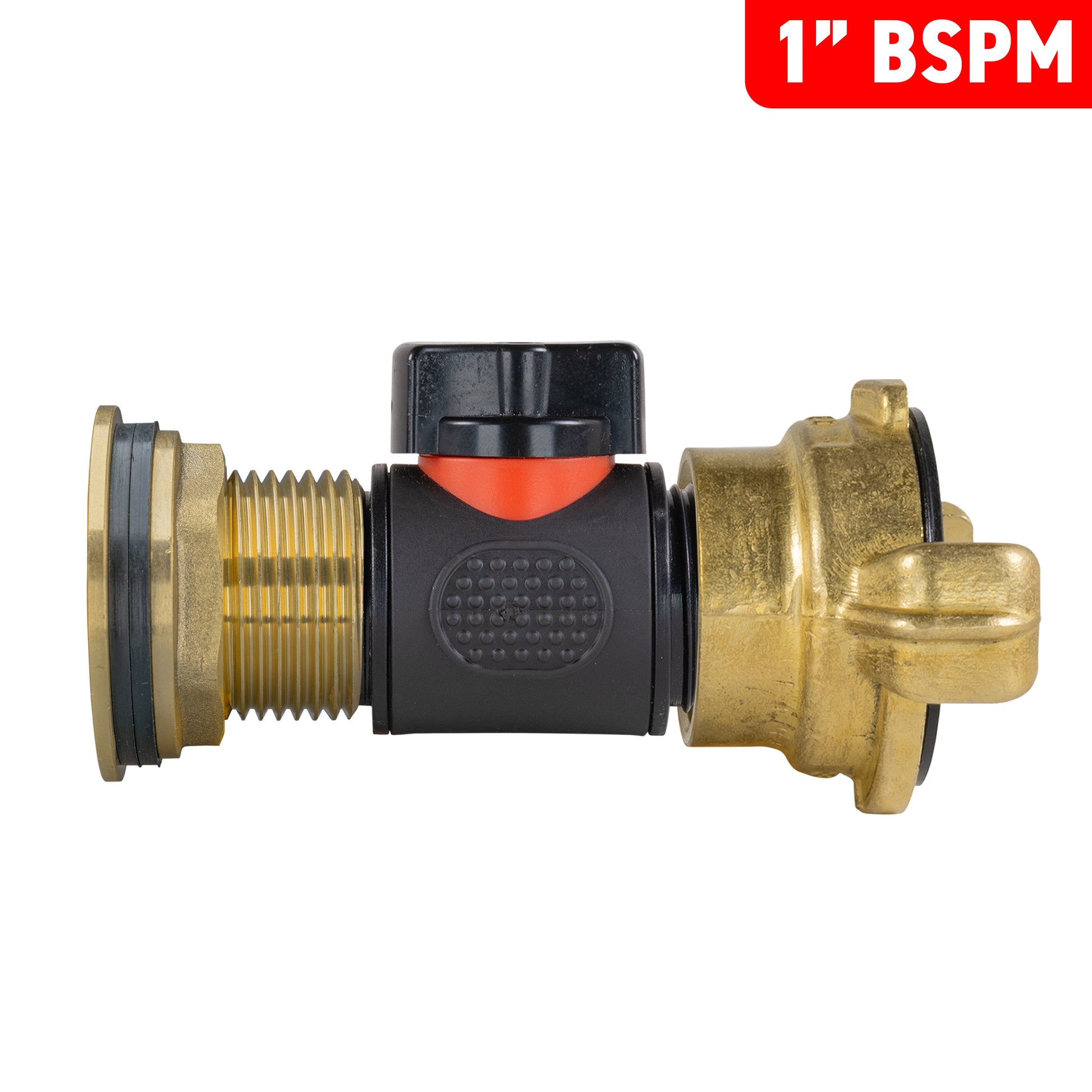 Water Butt Brass Kit 1" with In-Line Valve + Geka and Drill Bit - Best4Trade-Retail Tech Hose & Fittings