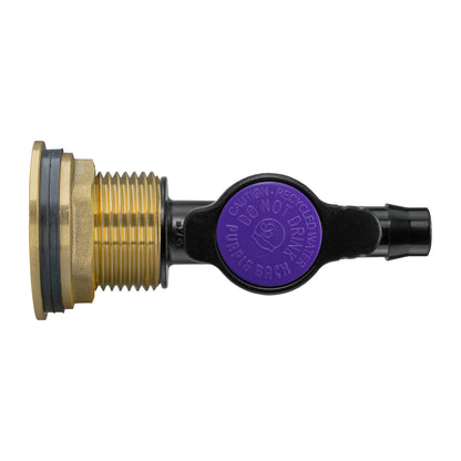 Water Butt Brass Kit 1" with 13mm Barb Irrigation Valve and Drill Bit - Best4Trade-Retail Tech Hose & Fittings