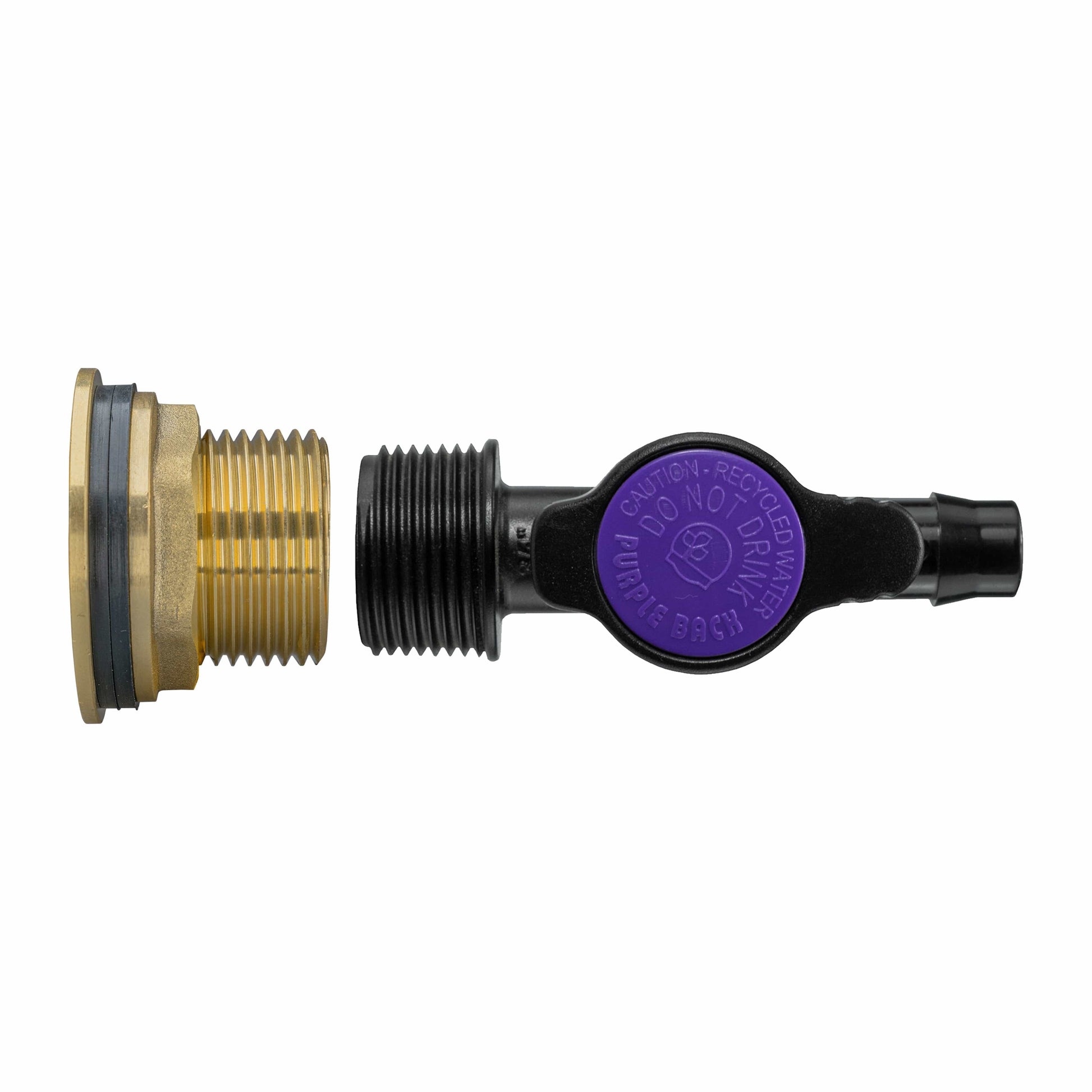 Water Butt Brass Kit 1" with 13mm Barb Irrigation Valve - Best4Trade-Retail Tech Hose & Fittings