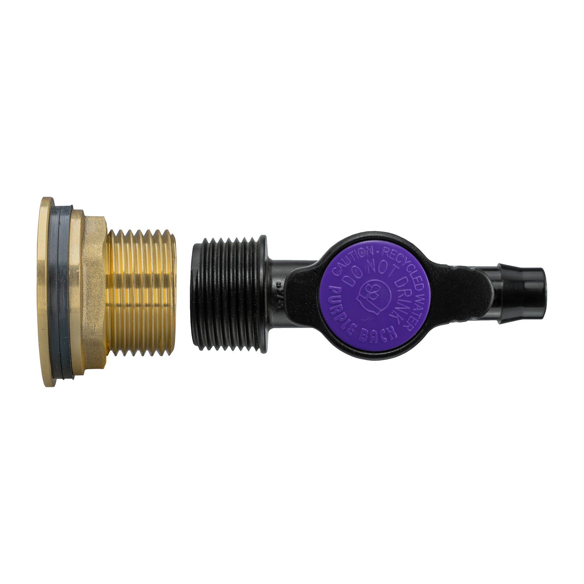 Water Butt Brass Kit 1" with 13mm Barb Irrigation Valve and Drill Bit - Best4Trade-Retail Tech Hose & Fittings