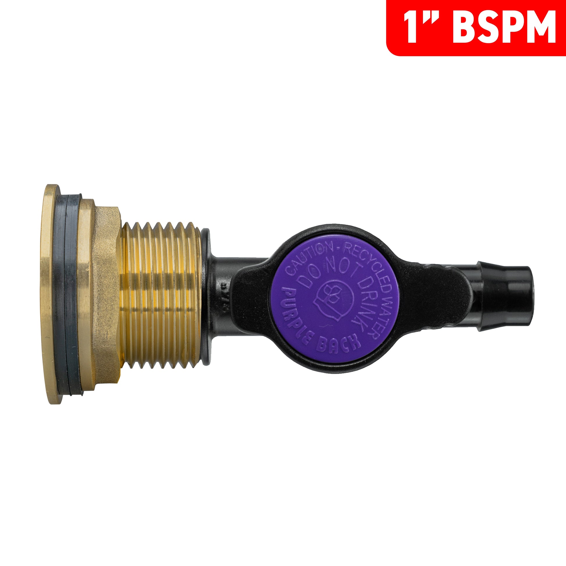 Water Butt Brass Kit 1" with 13mm Barb Irrigation Valve and Drill Bit - Best4Trade-Retail Tech Hose & Fittings