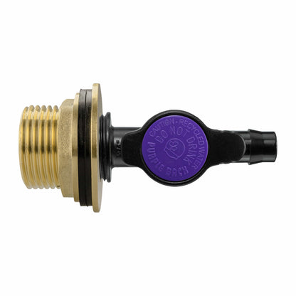Water Butt Brass Kit 1" with 13mm Barb Irrigation Valve - Best4Trade-Retail Tech Hose & Fittings