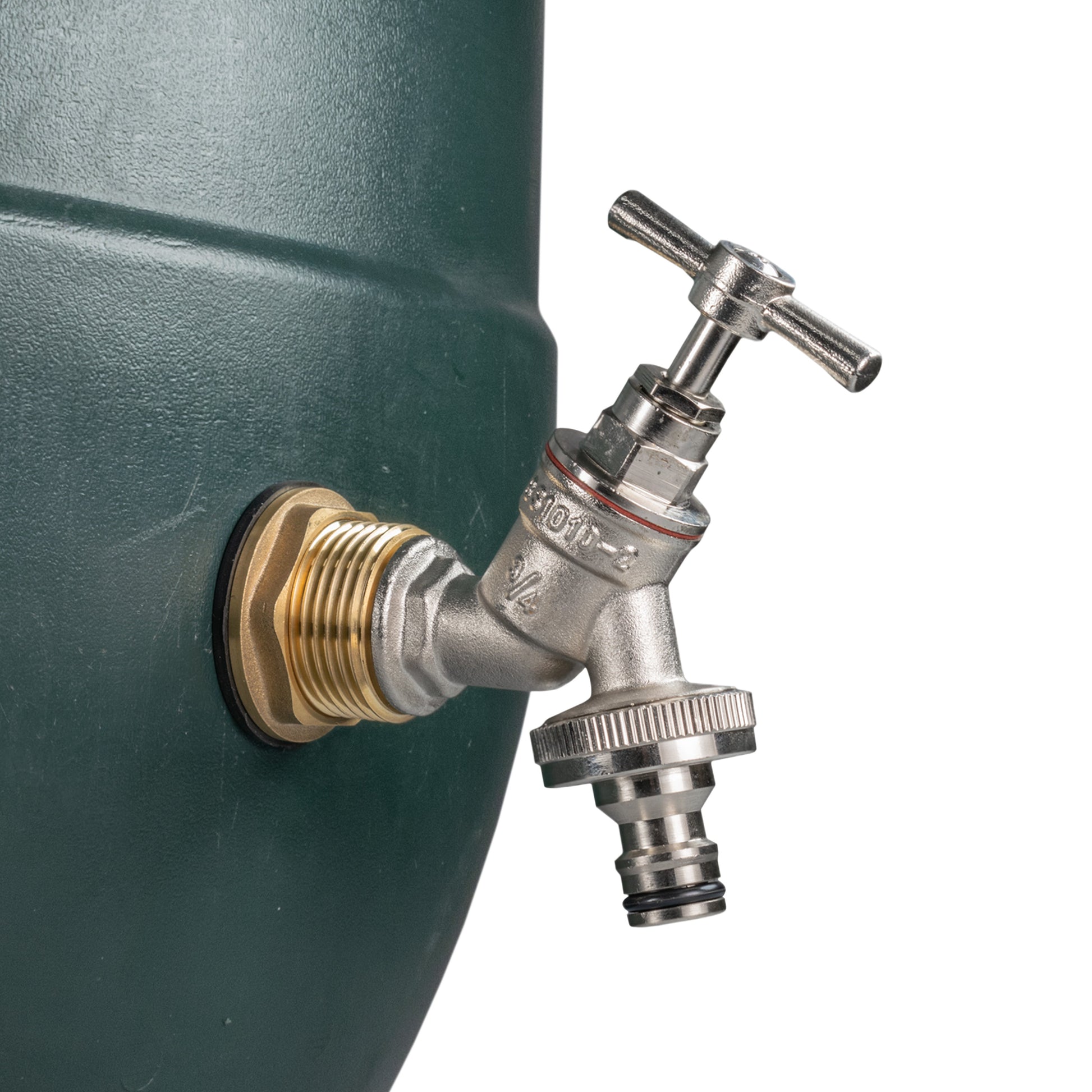 Water Butt Brass Kit 1" with Nickel Plated Quick Connect Tap and Drill Bit - Best4Trade-Retail Tech Hose & Fittings