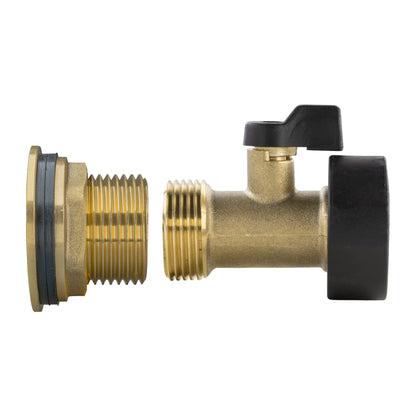Water Butt Brass Kit 1" with Brass Valve - Best4Trade-Retail Tech Hose & Fittings