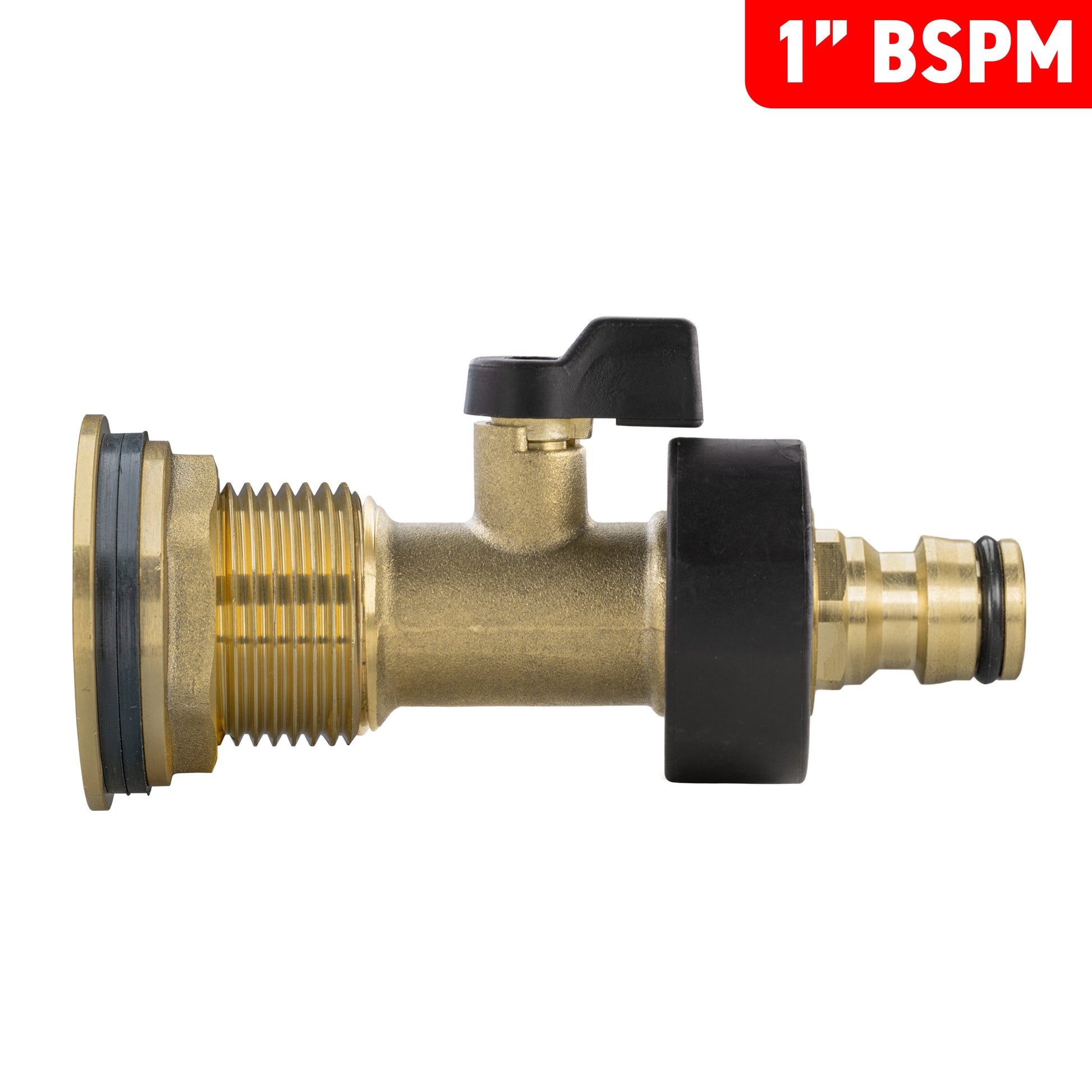 Water Butt Brass Kit 1" with Brass Valve + Quick Connect and Drill Bit - Best4Trade-Retail Tech Hose & Fittings