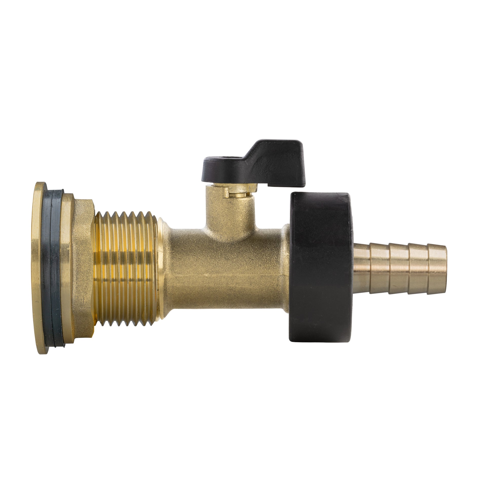 Water Butt Brass Kit 1" with Brass Valve + 13mm Barb and Drill Bit - Best4Trade-Retail Tech Hose & Fittings